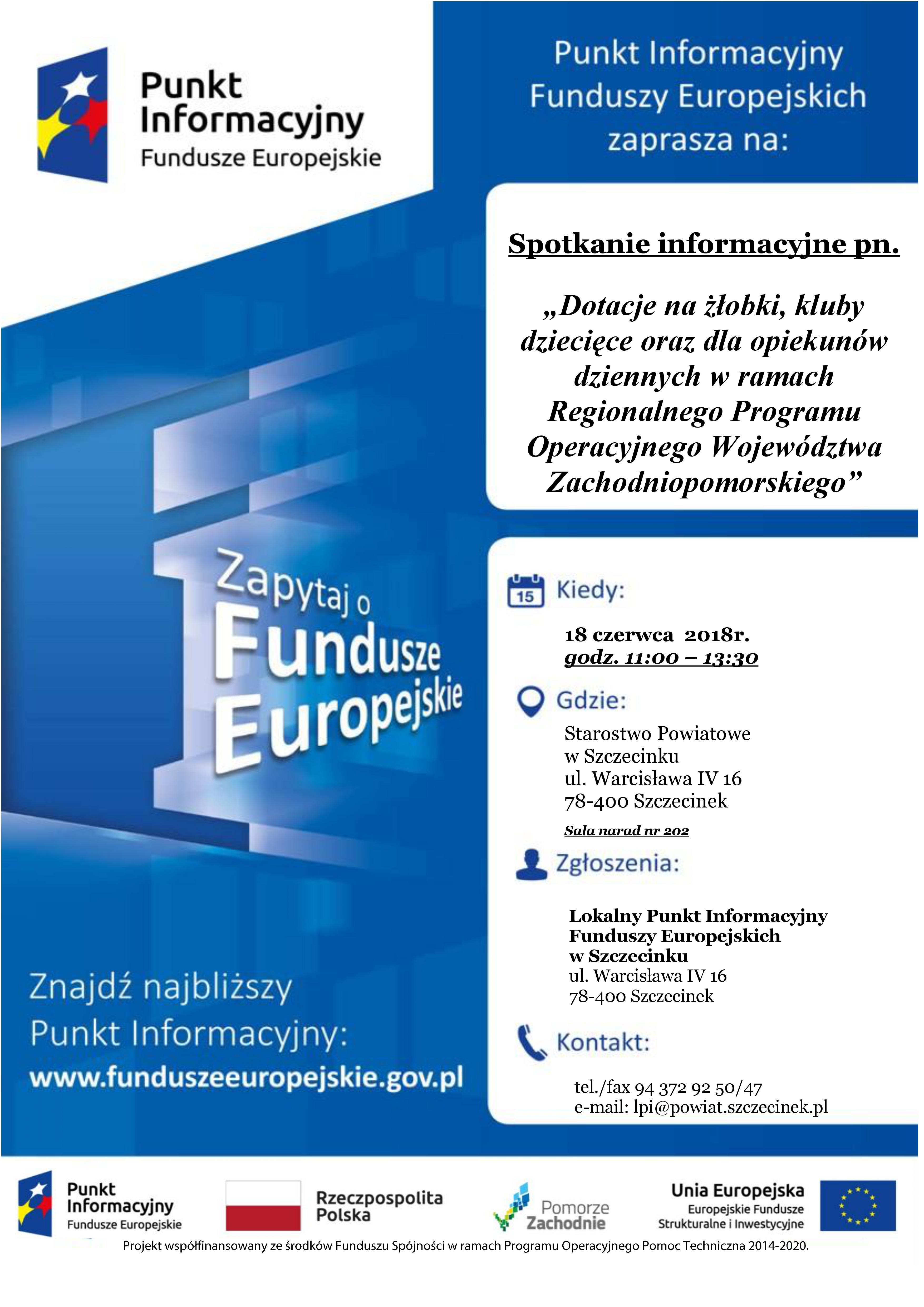 Plakat Punktu Informacyjnego EFS